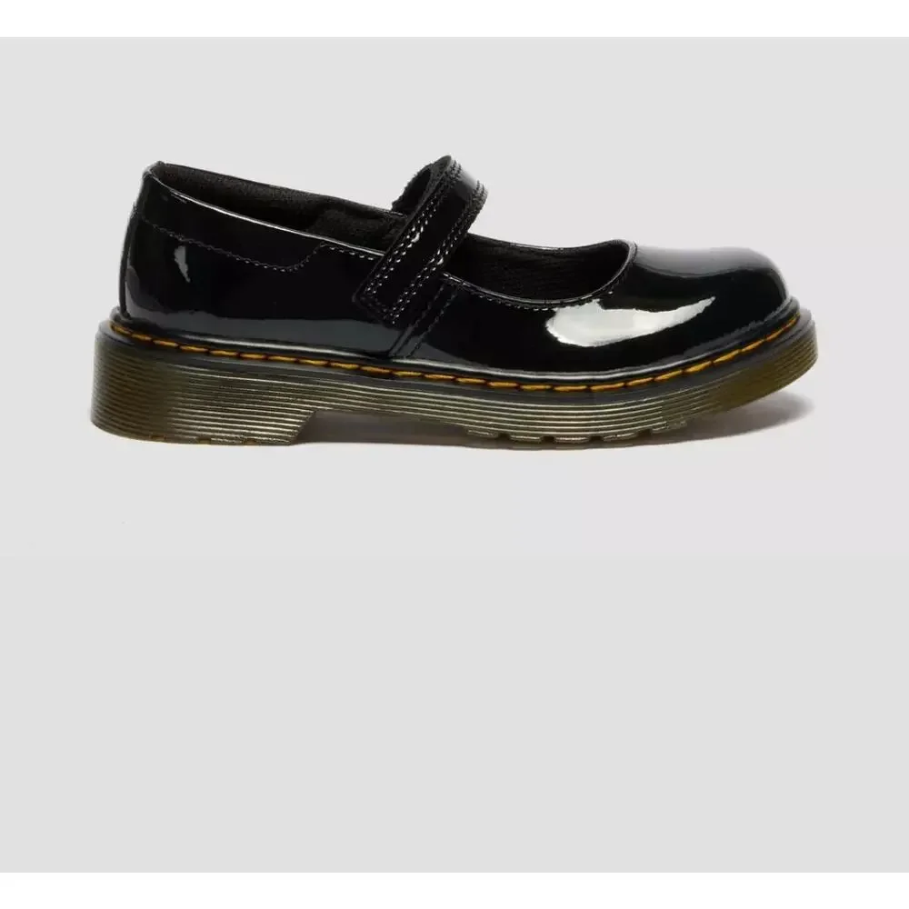 Dr. Martens Maccy II Patent Leather Mary Jane Shoes Kids Size 2 Velcro Strap Y2K